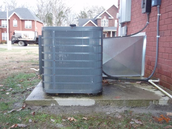 HVAC concrete slab leveled