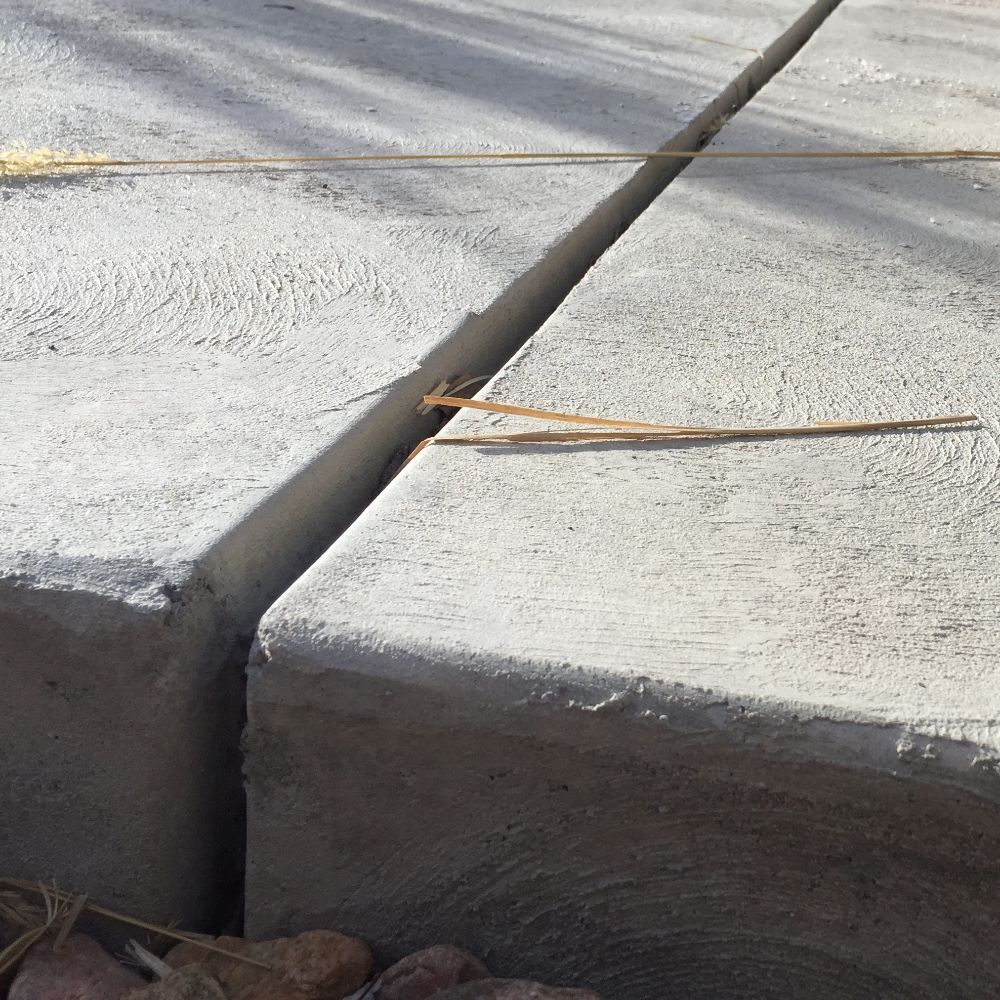 Concrete Driveway Crack Repair Before