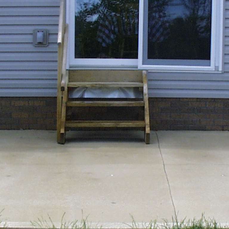 Concrete Patio Leveling - Before