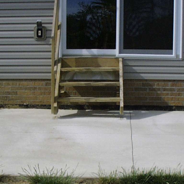 Concrete Patio Leveling - Before