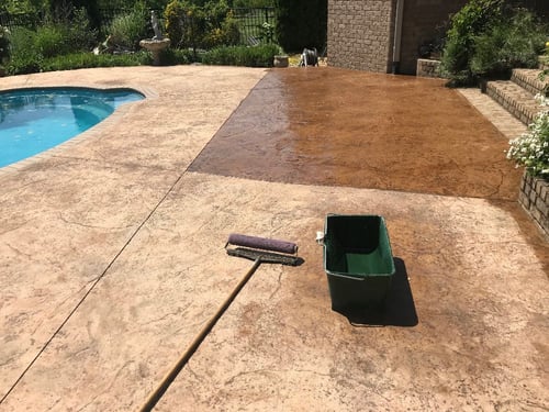 Tinted Concrete Sealant - Before